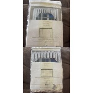 Vintage sears Swag And valance Set Ivory